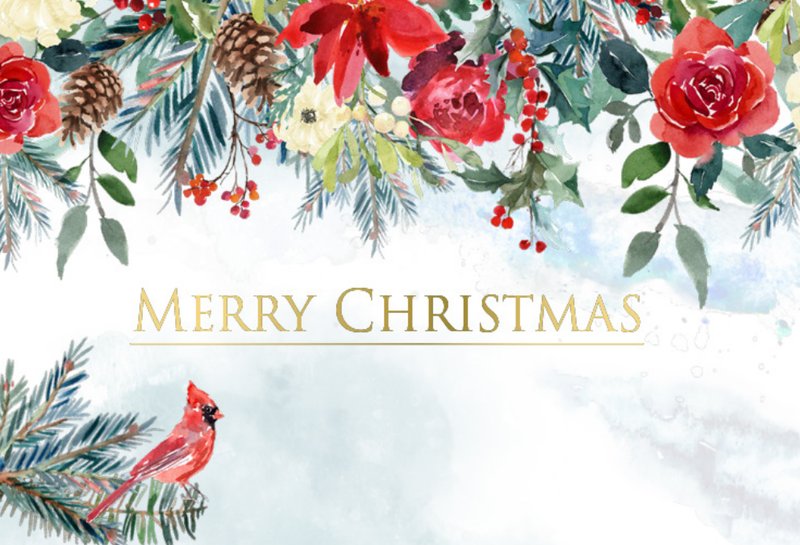 Woodland Christmas card front